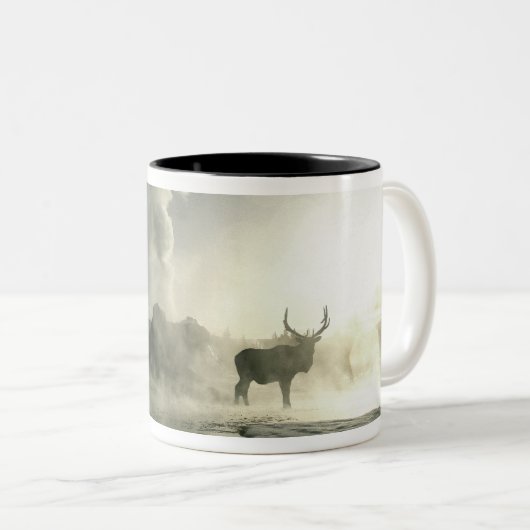 USA, Wyoming, Yellowstone Nationalpark. Sunrise Zweifarbige Tasse (VorderseiteRechts)