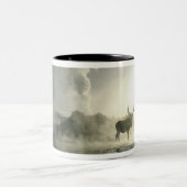 USA, Wyoming, Yellowstone Nationalpark. Sunrise Zweifarbige Tasse (Mittel)