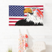 USA Zeichn eines Adlers Banner (Insitu)
