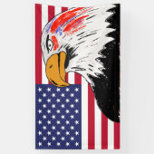 USA Zeichn eines Adlers Banner (Vertikal)