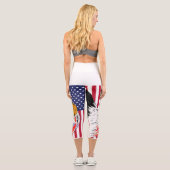 USA Zeichn eines Adlers Capri Leggings (Rückseite)