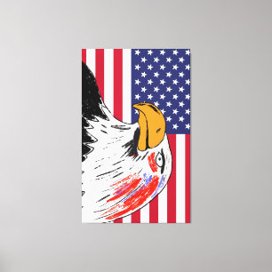 USA Zeichn eines Adlers Leinwanddruck