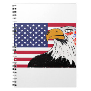 USA Zeichn eines Adlers Notizblock