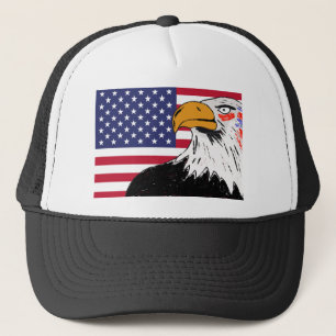 USA Zeichn eines Adlers Truckerkappe