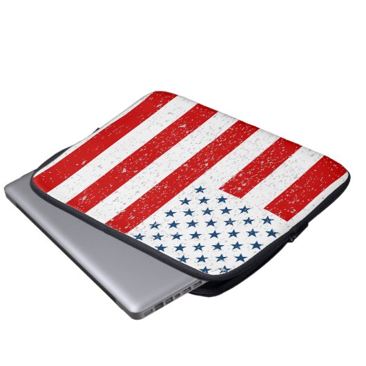 USA - Zivile Flagge der Peacetime Laptopschutzhülle (Vorne Knopf)