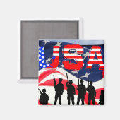 USA zu Ehren Magnet (Vorderseite/Rückseite)