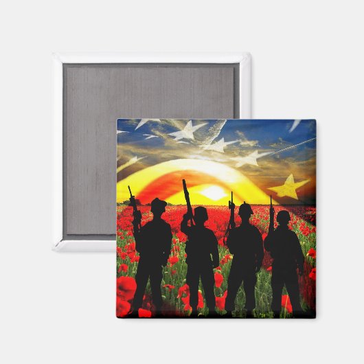 USA zu Ehren Magnet (Vorderseite/Rückseite)