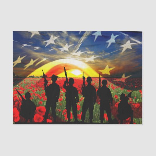 USA zu Ehren Seidenpapier (Vorderseite)