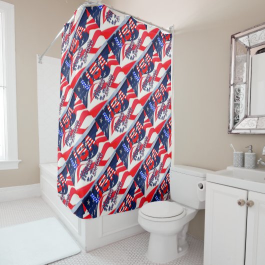 USA Zuhause der Brave Flag Duschvorhang (Beispiel)