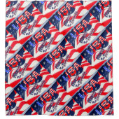 USA Zuhause der Brave Flag Duschvorhang (Vorderseite)