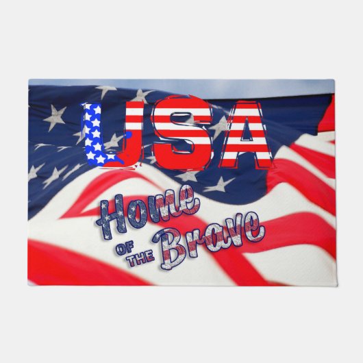 USA Zuhause der Brave Flag Fußmatte (Vorderseite)