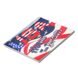 USA Zuhause der Brave Flag Notizblock