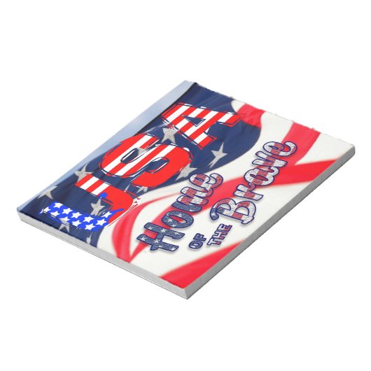 USA Zuhause der Brave Flag Notizblock (Rotiert)