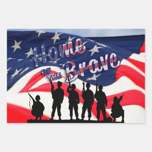 USA Zuhause der Brave Geschenkpapier Set (Vorderseite)