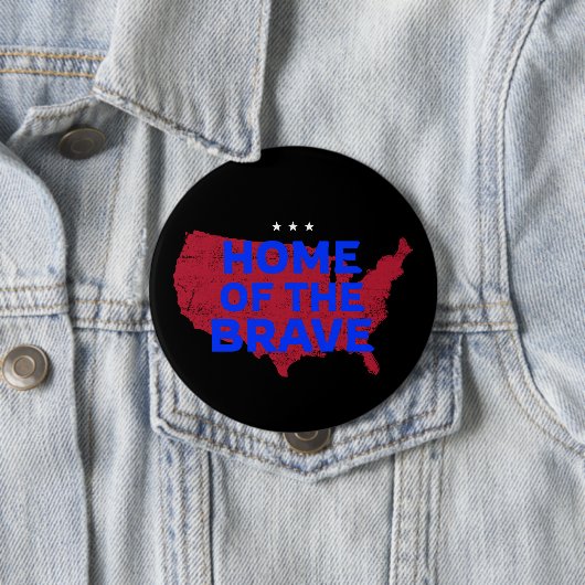 USA Zuhause of the Brave. Patriotische Taste Button (Beispiel)