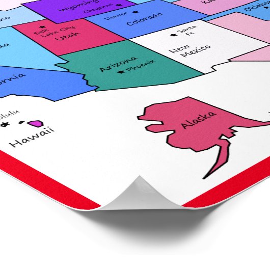 USA Zuhause School Poster (Ecke)