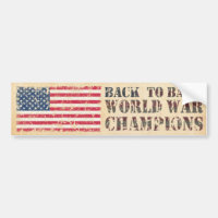 USA, zurück zu hinteren Weltkrieg-Meistern