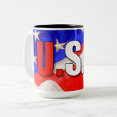 USA ZWEIFARBIGE TASSE (Vorderseite Links)