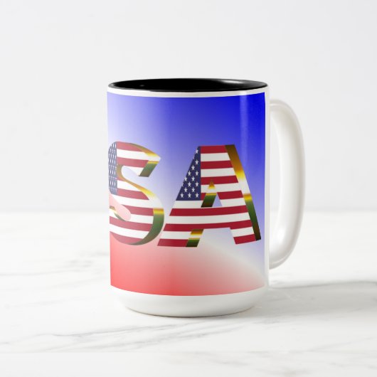USA ZWEIFARBIGE TASSE (VorderseiteRechts)