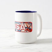 USA ZWEIFARBIGE TASSE (VorderseiteRechts)