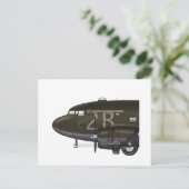 USAAF C-47 Skytrain nose art Postkarte (Stehend Vorderseite)