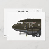 USAAF C-47 Skytrain nose art Postkarte (Vorne/Hinten)
