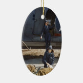 USAAF Flight Nurses and Medic Gekümmert für Verwun Keramik Ornament (Rechts)