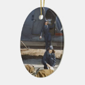 USAAF Flight Nurses and Medic Gekümmert für Verwun Keramik Ornament (Links)