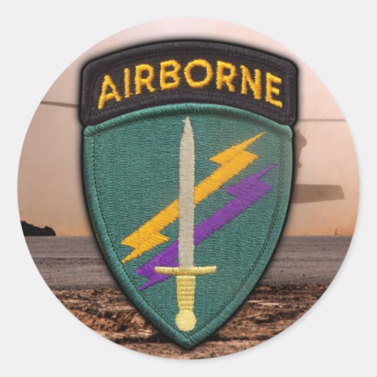 USACAPOC(A) Spezielle Ops-Pflaster Runder Aufkleber (Vorderseite)