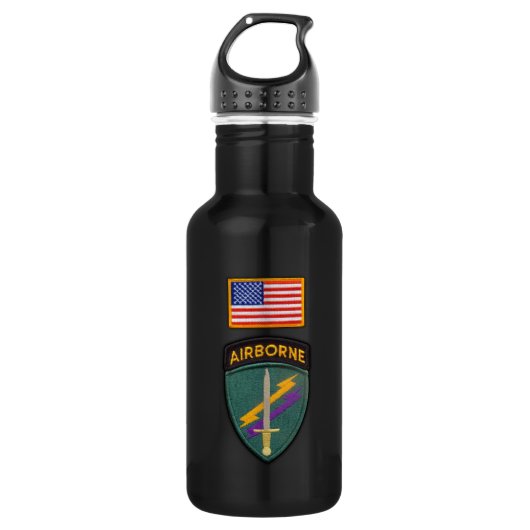 USACAPOC Special Ops Patch Trinkflasche (Vorderseite)