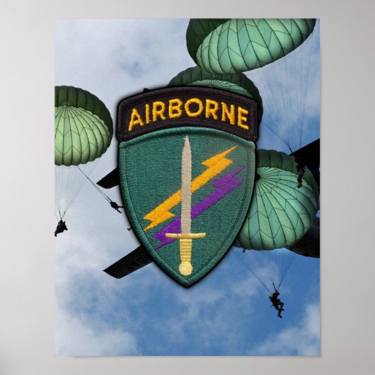 USACAPOC Special Ops Zivil Affairs Patch Drucken Poster (Vorne)