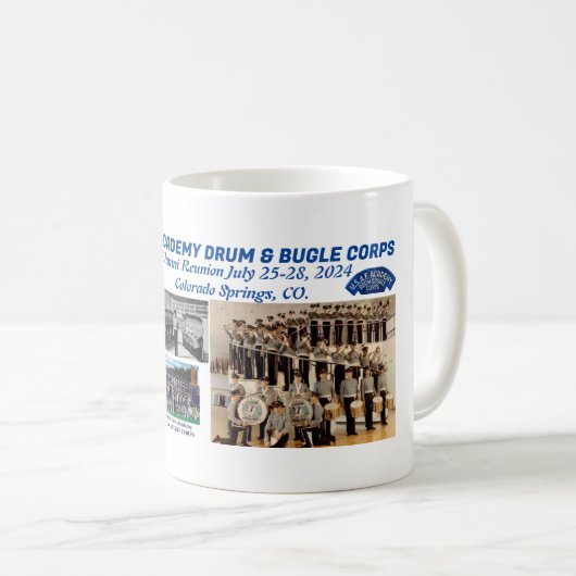 USAF Academy Drum & Bugle Corps Kaffeepause Tasse (VorderseiteRechts)