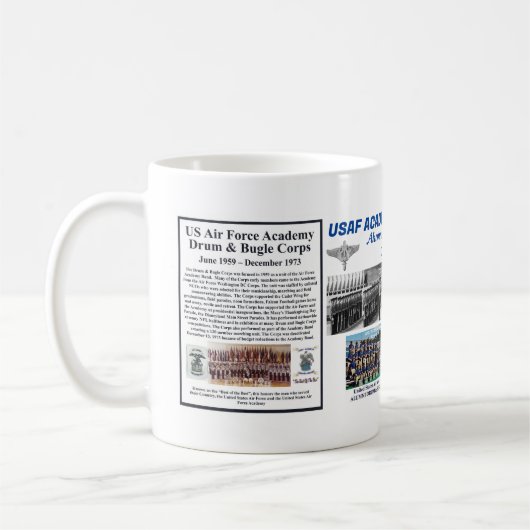 USAF Academy Drum & Bugle Corps Kaffeepause Tasse (Links)