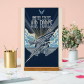 USAF Art Deco Acrylschild (Hochzeit)