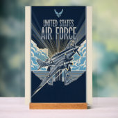 USAF Art Deco Acrylschild (Neutral)