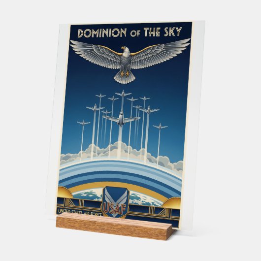 USAF Art Deco Acrylschild (Winkel)