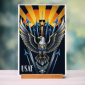 USAF Art Deco Acrylschild (Neutral)