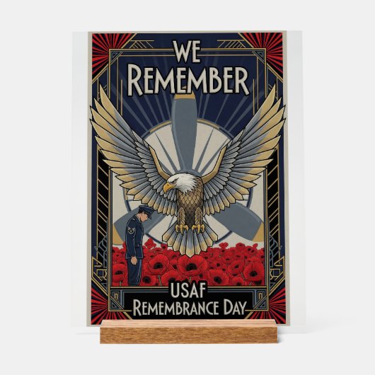 USAF Art Deco Acrylschild (Vorderseite)