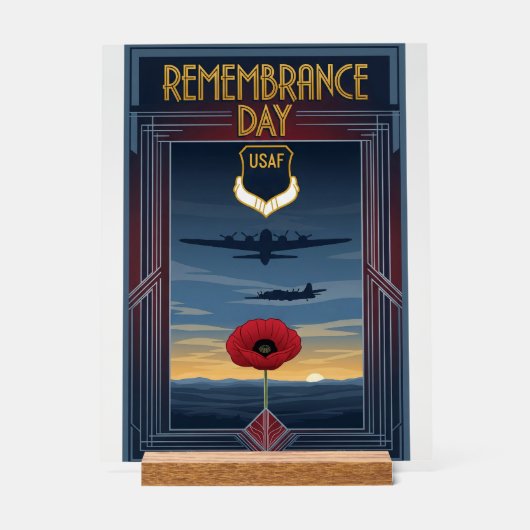 USAF Art Deco Acrylschild (Vorderseite)