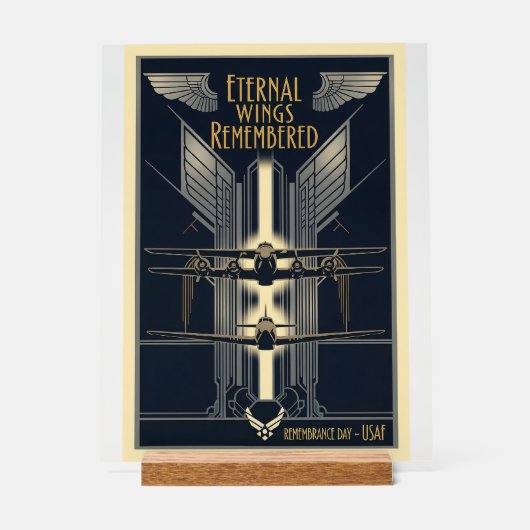 USAF Art Deco Acrylschild (Vorderseite)