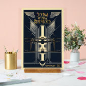 USAF Art Deco Acrylschild (Hochzeit)