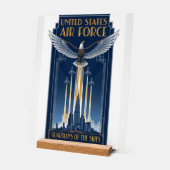 USAF Art Deco Acrylschild (Winkel)