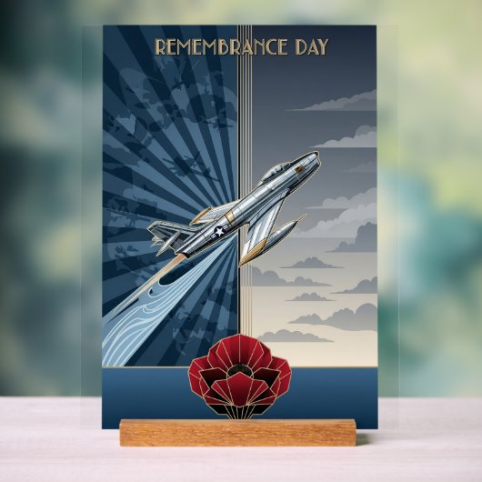 USAF Art Deco Acrylschild (Neutral)