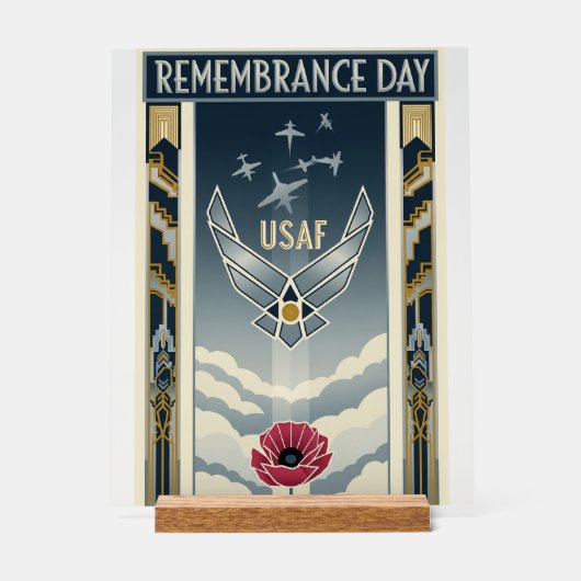 USAF Art Deco Acrylschild (Vorderseite)
