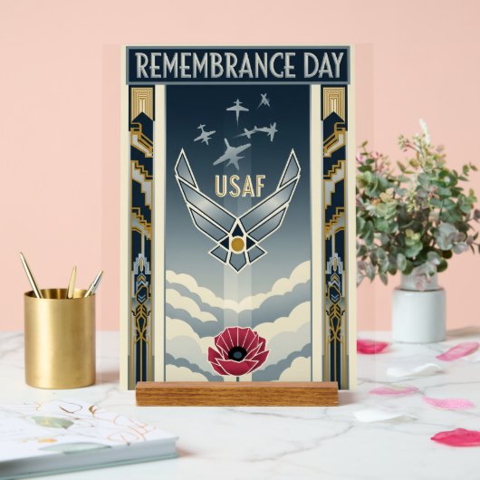 USAF Art Deco Acrylschild (Hochzeit)