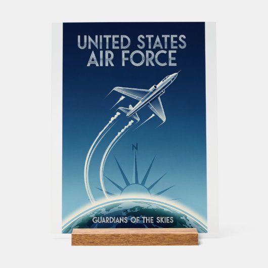 USAF Art Deco Acrylschild (Vorderseite)