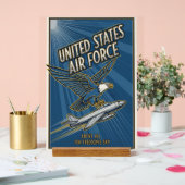 USAF Art Deco Acrylschild (Hochzeit)