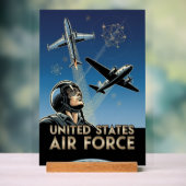 USAF Art Deco Acrylschild (Neutral)