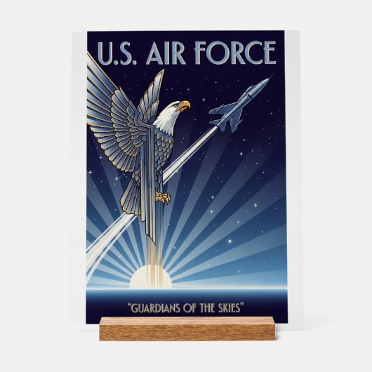 USAF Art Deco Acrylschild (Vorderseite)