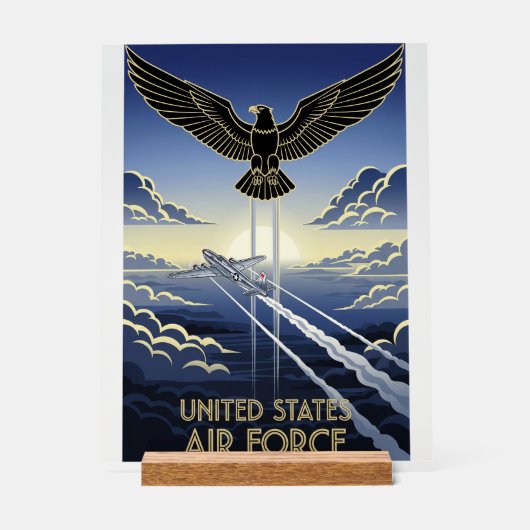 USAF Art Deco Acrylschild (Vorderseite)